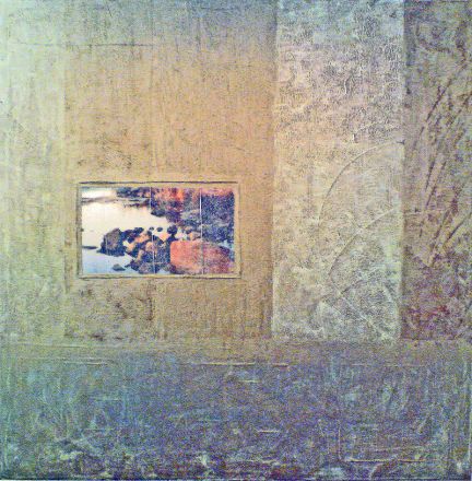 Extemporanea - 2009<br /><br /><h6>Riverbed</h6>  Artistâ€™s photographic print and acrylic paint <br /> 800mm x 800mm <br /><br /><br /><br /><br /><br /><br /><h7>Sold</h7>