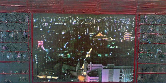 Extemporanea - 2009<br /><br /><h6>Tokyo II</h6>  Artistâ€™s photographic print and acrylic paint <br /> 200mm x 400mm <br /><br /><br /><br /><br /><br /><br /><h7>Sold</h7>