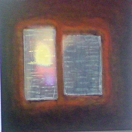 Gestalt  - 2008<br /><br /><h6>Divorce</h6>  Artistâ€™s photographic print and acrylic paint <br /> 500mm x 500mm <br /><br /><br /><br /><br /><br /><br /><h7>Sold</h7>
