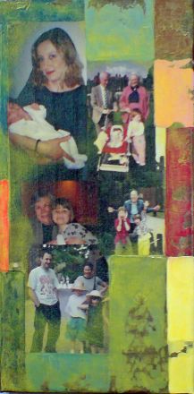 Gestalt  - 2008<br /><br /><h6>People</h6>  Artistâ€™s photographic print and acrylic paint <br /> 400mm x 200mm <br /><br /><br /><br /><br /><br /><br /><h7>Not for sale</h7>