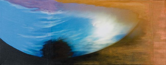 On Chesil Beach  - 2010<br /><br /><h6>Moon 2</h6>  Artist's photographic print and acrylic paint <br /> 200mm x 500mm <br /><br /><br /><br /><br /><br /><br /><h7>Sold</h7>