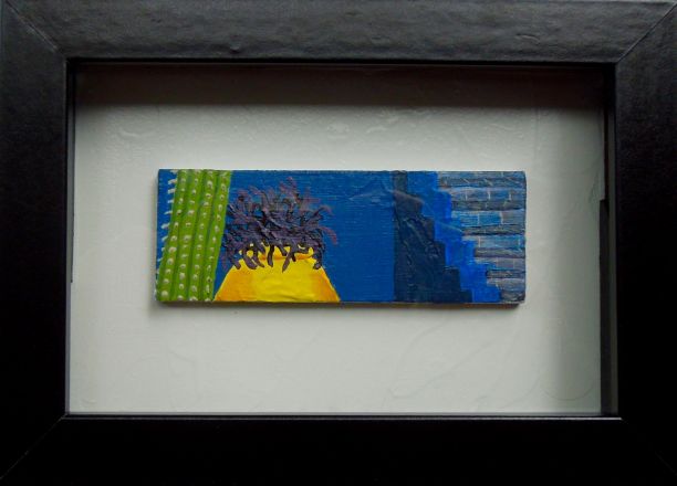 A bit of a year - 2015<br /><br /><h6>Majorelle, Marrakech,  8</h6>  Acrylic paint <br /> 175mm x 125mm H <br /><br /><br /><br /><br /><br /><br /><h7>Sold</h7>
